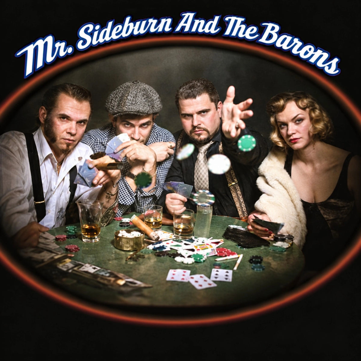 Mr. Sideburn and the Barons / Vibromatics – Split EP (10″ Vinyl)